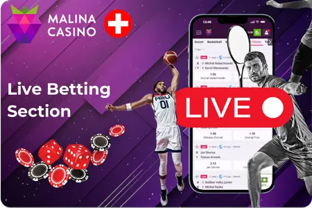 Malina Casino's live betting